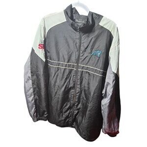 Carolina Panthers Black & White Windbreaker Jacket XL By Dunbrooke